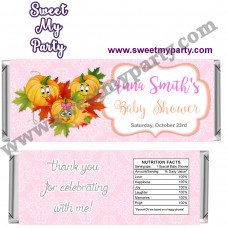 Pumpkin Baby Shower candy bar wrappers, (002bspump)